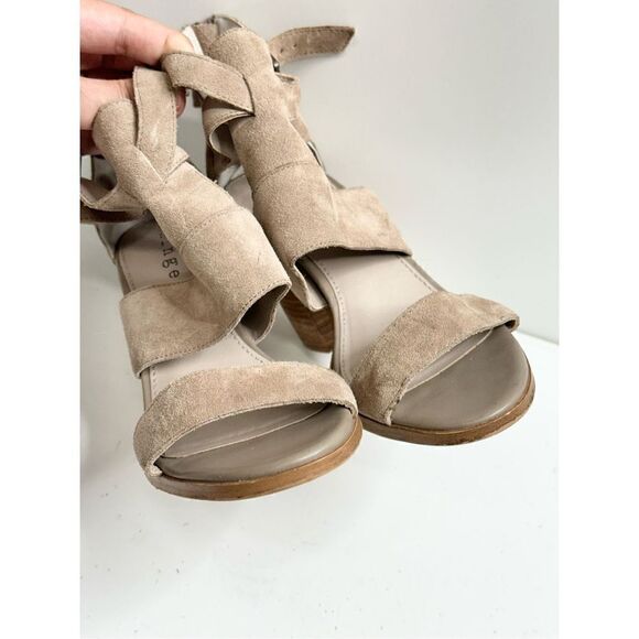Indigo Nordstrom Sandals Womens Size 5.5 Tan Hinge Cora Block Heel Ankle Strap - Picture 5 of 8